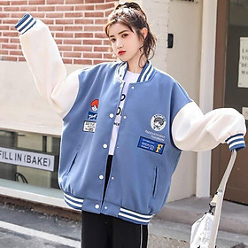 Áo Khoác Bomber Nỉ Cúc Bấm Unisex Knn21