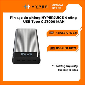 Mua PIN SẠC DỰ PHÒNG HYPERJUICE BATTERY PACK 4*USB-C 27000 MAH HÀNG CHÍNH HÃNG