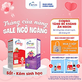 Bộ đôi Avisure Safoli - Muno Sắt Kẽm Lysin Thymomodulin giúp bé ăn ngon