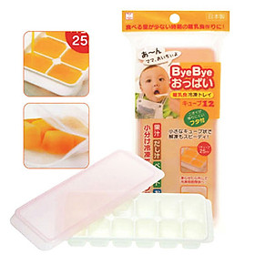 Khay Đá Đựng Đồ Ăn Dặm Chịu Nhiệt 12 Ngăn Japan + Tặng Hồng Trà Sữa (Cafe) Maccaca 20g