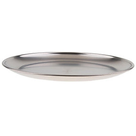 stainless steel shallow dish barbecue plate fruit plate dinner plate