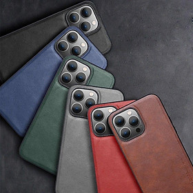 Ốp lưng X-Level da cho iPhone 14, 14 Pro, 14 Max, 14 Pro Max viền dẻo chống sốc cao cấp - Hàng Chính Hãng