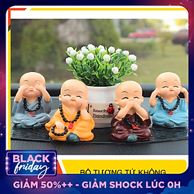 Bộ 04 tượng tứ không HT SYS - chất liệu gốm sứ - cao 5cm