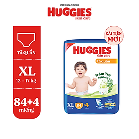 [Tặng 8M cho L96 hoặc 4M cho XL84/XXL76] Tã quần Huggies Skincare Mega Jumbo M106/L96+8/XL84+4/XXL76+4