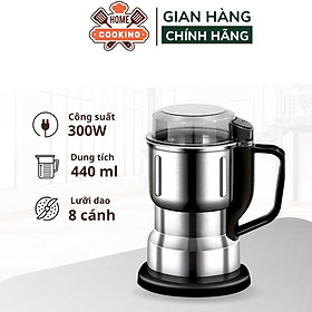 Mua Máy xay hạt khô  xay bột  gia vị cà phê đa năng công suất 300w 6 lưỡi dao cực bén  chất liệu cối inox  bảo hành 12 tháng