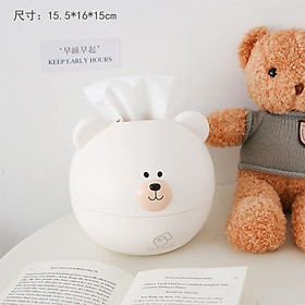 Mua Hộp đựng khăn giấy hình gấu siêu dễ thương - Hộp đựng giấy ăn để bàn tiện lợi hình con gấu decor nhà xinh xắn