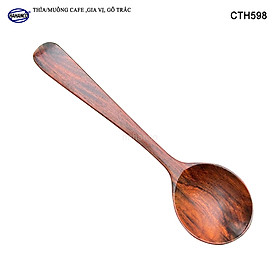 Mua Thìa Gỗ Trắc Cẩm Đầu Tròn Cán Thẳng Để Khuấy Đồ Uống Xúc Gia Vị - CTH598