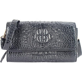 Túi Đeo Nữ Da Cá Sấu Huy Hoàng HT6255 (12 x 21 cm) - Đen