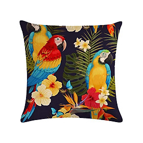 Mua Vỏ Gối Vuông 45*45Cm Họa Tiết Hoa Lá Nhiệt Đới Độc Đáo