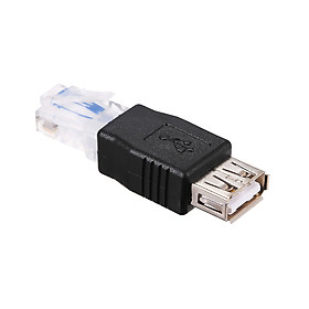 USB A Female to Ethernet RJ45 Male Adapter Converter Router Connector Plug Socket LAN Network