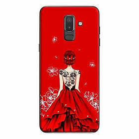 Ốp Lưng Dành Cho Điện Thoại Samsung Galaxy J8 2018 - Cô Gái Đầm Đỏ