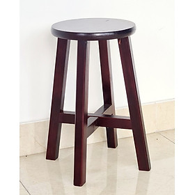 Mua Ghế Đôn Gỗ Mặt Tròn Cao 47.5cm  Ghế Cafe Phố Chất Gỗ Dày - Hàng VN Xuất Khẩu