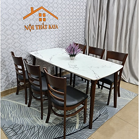 Mua Bộ bàn ăn Cabin bàn giả đá 1m2 1m6 kèm 4 ghế 6 ghế cabin