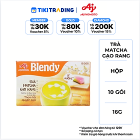 Trà Sữa Blendy Matcha Gạo Rang Hộp 10 Gói 16G