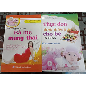 Combo 2 cuốn hực đơn dinh dưỡng cho bé + cẩm nang dành cho bà mẹ mang thai