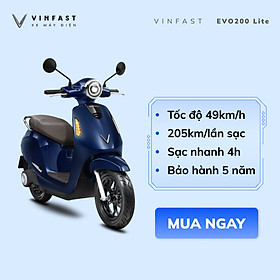 Xe máy điện VinFast EVO 200 Lite tốc độ tối đa dưới 50kmh - Xanh tím than