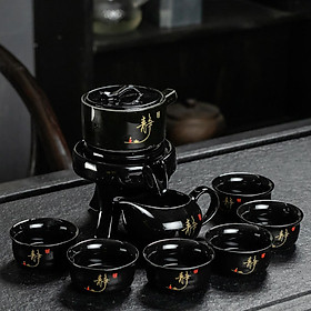 Mua Hàng Sẵn Bộ Ấm Chén Cối Xay Pha Trà Đạo Kèm 6 Ly Sứ Cao Cấp
