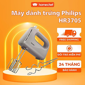 Mua Máy đánh trứng  trộn bột cầm tay Philips HR3705  công suất 300W  5 tốc độ  bảo hành 2 năm|Hàng Chính Hãng