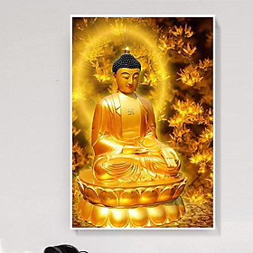 Mua Tranh Phật treo tường  những mẫu tranh Phật & hoa sen đẹp  thanh tịnh - tặng kèm đinh treo - TIỆM TRANH 91