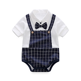 Bodysuit bé trai, áo liền quần cho bé sơ sinh kiểu dáng công tử từ 3-12 tháng (SR-940)