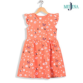 Đầm bé gái tay cánh tiên in Bướm 14-38 kg MEEJENA - 100% COTTON 4C - 1934