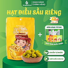 Hạt điều phủ vị phô mai, sầu riêng, tỏi ớt, wasabi túi 45g Nonglamfood | Đồ ăn vặt dinh dưỡng