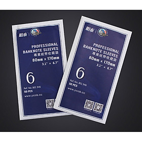 SIZE 6 (8x17cm) - Túi phơi nilon đựng tiền giấy , tem , tiện dụng cho nhà sưu tập, Túi 100 miếng phơi - KÍCH THƯỚC THƯỜNG DÙNG - The Merrick Mint