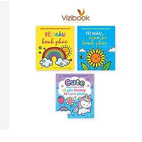 Sách Cho Bé - Combo 3 Cuốn Tô Màu Hạnh Phúc - Dành Cho bé từ 3 Tuổi