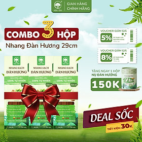 Mua  COMBO 3Hộp  Nhang Sạch Đàn Hương 1500cây - 29cm - Nhang thiên nhiên MỘC LÂM