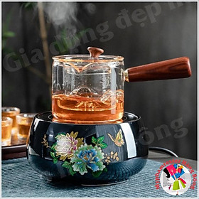 Pha trà cán gỗ dung tích 600ml