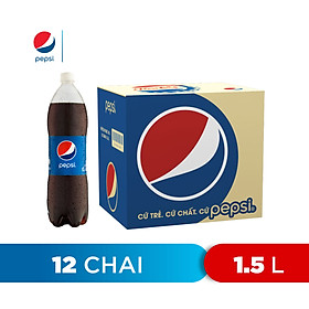Thùng 12 Chai Nước Giải Khát Pepsi Cola 1,5L
