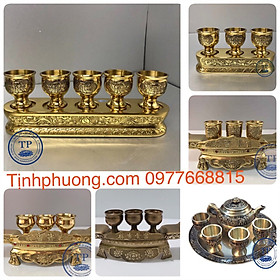 Mua Bộ Cúng Nước Thờ Bằng Đồng ( NHIỀU MẪU) KH18108