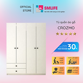 Mua Tủ quần áo gỗ kiểu nhất tự lưu trữ đồ đa dạng SMLIFE Crozmo
