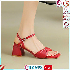 Cao Gót Công Sở Hở Mũi 4 Phân RO693 ROSATA Tại BCASHOP Thiết Kế Nơ Ngang Duyên Dáng Và Thanh Lịch
