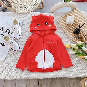 Áo khoác cho bé hình con vật ngộ nghĩnh size 5-16kg mũ tai thật đáng yêu