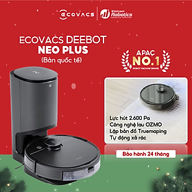 Mua Robot hút bụi lau nhà Ecovacs Deebot NEO PLUS - Đen bản quốc tế - App Tiếng Việt  Hàng chính hãng full VAT  Lực hút 2600Pa  Tự động xả rác