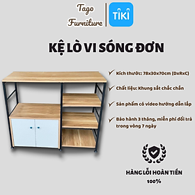 Mua Kệ lò vi sóng đơn  kệ lò nướng đa năng có tủ khung sắt hiện đại từ gỗ MDF  phủ Melamin chống xước TAGO05