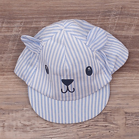 Mũ gấu kẻ xanh cho bé
