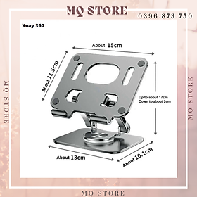 Mua Giá Đỡ Máy Tính Bảng Chân Đế Xoay 360 Độ Chắc Chắn Từ Hơp Kim Nhôm Cao Cấp