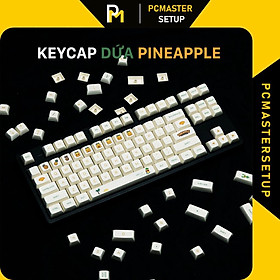 Mua Nút Keycap pbt xda Dứa Pineapple chiều cao 9.5mm dày 1.5mm dùng cho bàn phím cơ FullBox của PCmaster