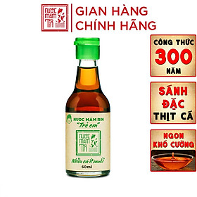 Đặc Sản Phan Thiết - Nước Mắm Tĩn Trẻ Em Cho Bé Ăn Dặm Độ Đạm 42N Chai Thủy Tinh Mini 60Ml Rin Nguyên Chất Truyền Thống Sạch
