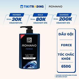 Dầu Gội Cao Cấp Cho Nam Romano Force (650g)