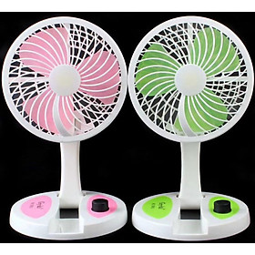 Mua Quạt Sạc Tích Điện Gấp Gọn Đa Năng 5811 Có Đèn Led