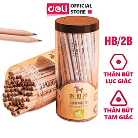 Hình ảnh sách  Bút chì lục giác Deli - loại 2B/HB - 30 chiếc/hộp - 58166 / 58167