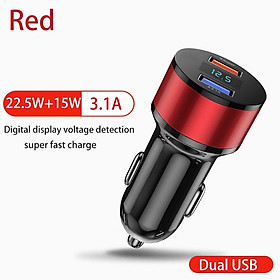 Dual USB 66W 3.1A Bộ sạc xe nhanh QC3.0 Bộ điều hợp điện