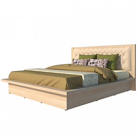 Giường ngủ cao cấp Tundo màu vàng kem 140cm x 200cm