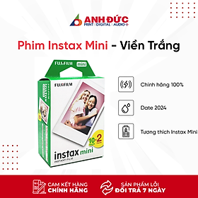 Hình ảnh Phim Instax Mini Dành Cho Máy Ảnh Mini 8, 9, 11, 40, 70, 90, Mini Link, Mini Liplay (Trắng) - Hàng Chính Hãng