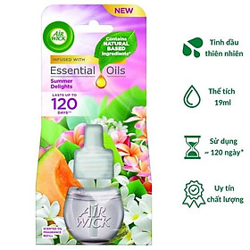 Chai tinh dầu cắm điện Air Wick Refill AWK2304 Summer Delights 19ml (Hương hoa lan trắng)