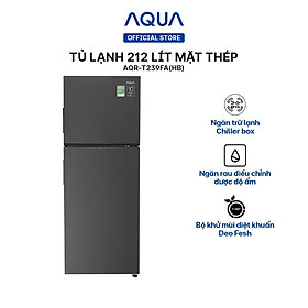 Tủ lạnh ngăn đông trên Aqua 212 Lít AQR-T239FA(HB) - Hàng chính hãng - Chỉ giao HCM, Hà Nội, Đà Nẵng, Hải Phòng, Bình Dương, Đồng Nai, Cần Thơ