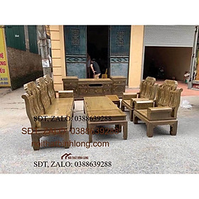 Bàn ghế Âu Á hộp Voi gỗ mun